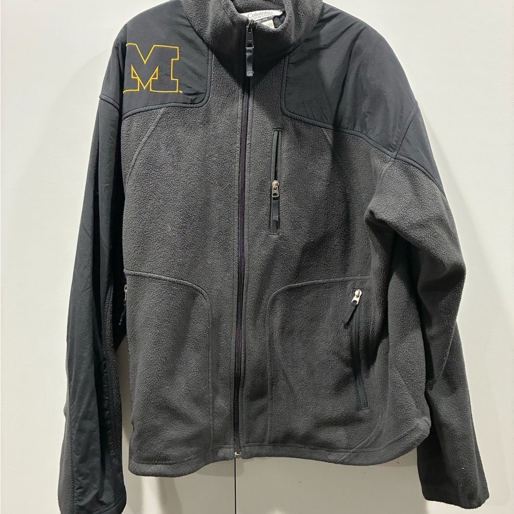 Columbia Missouri Tigers Fleece Jacket XL Black Gray Embroidered NCAA Mizzou